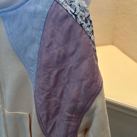 Blanknyc Good Lookin Medium Retro Patchwork Pullover Hoodie Front Pockets NWT - Picture 4 of 8